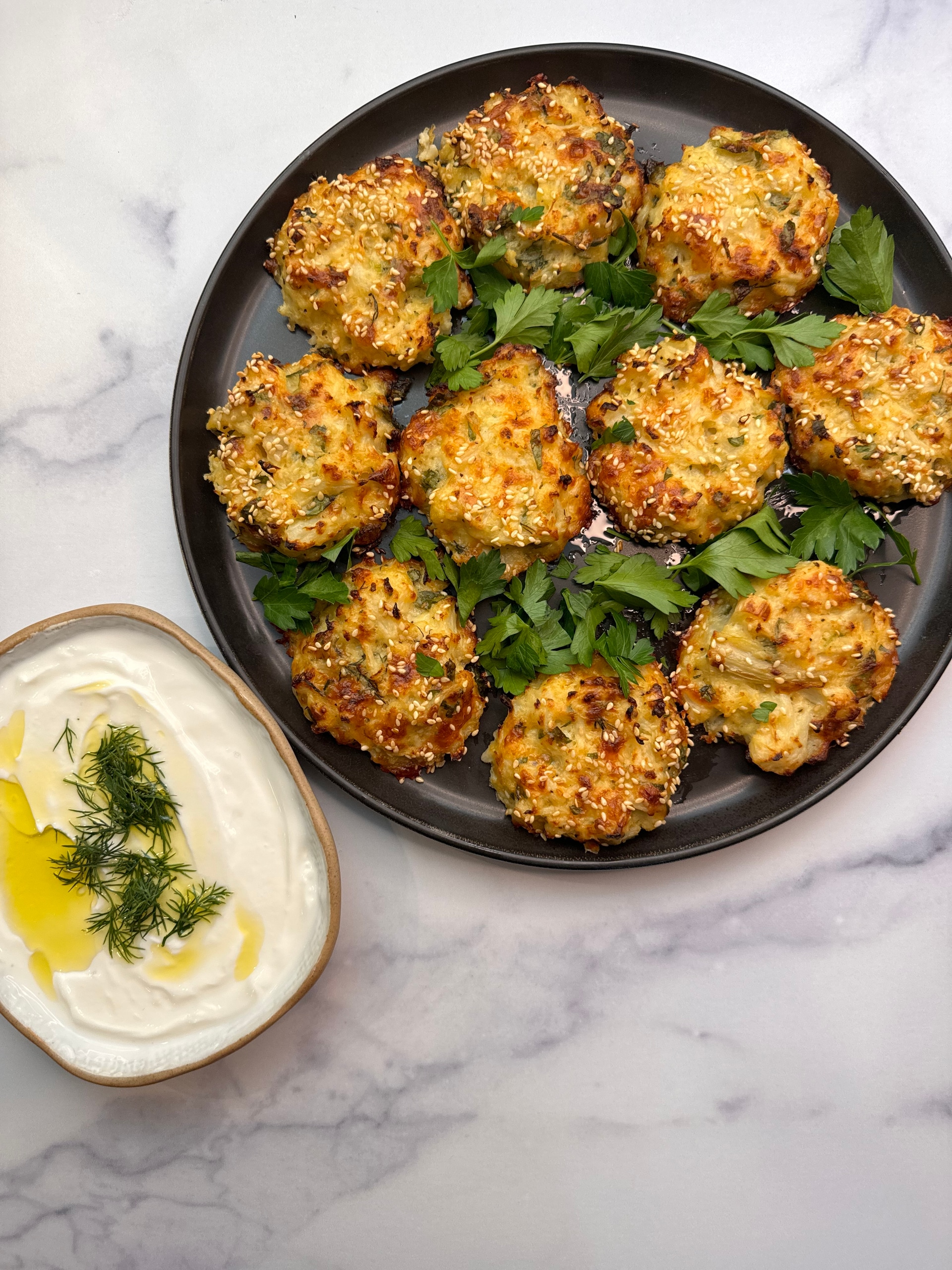 Baked Cauliflower Latkes